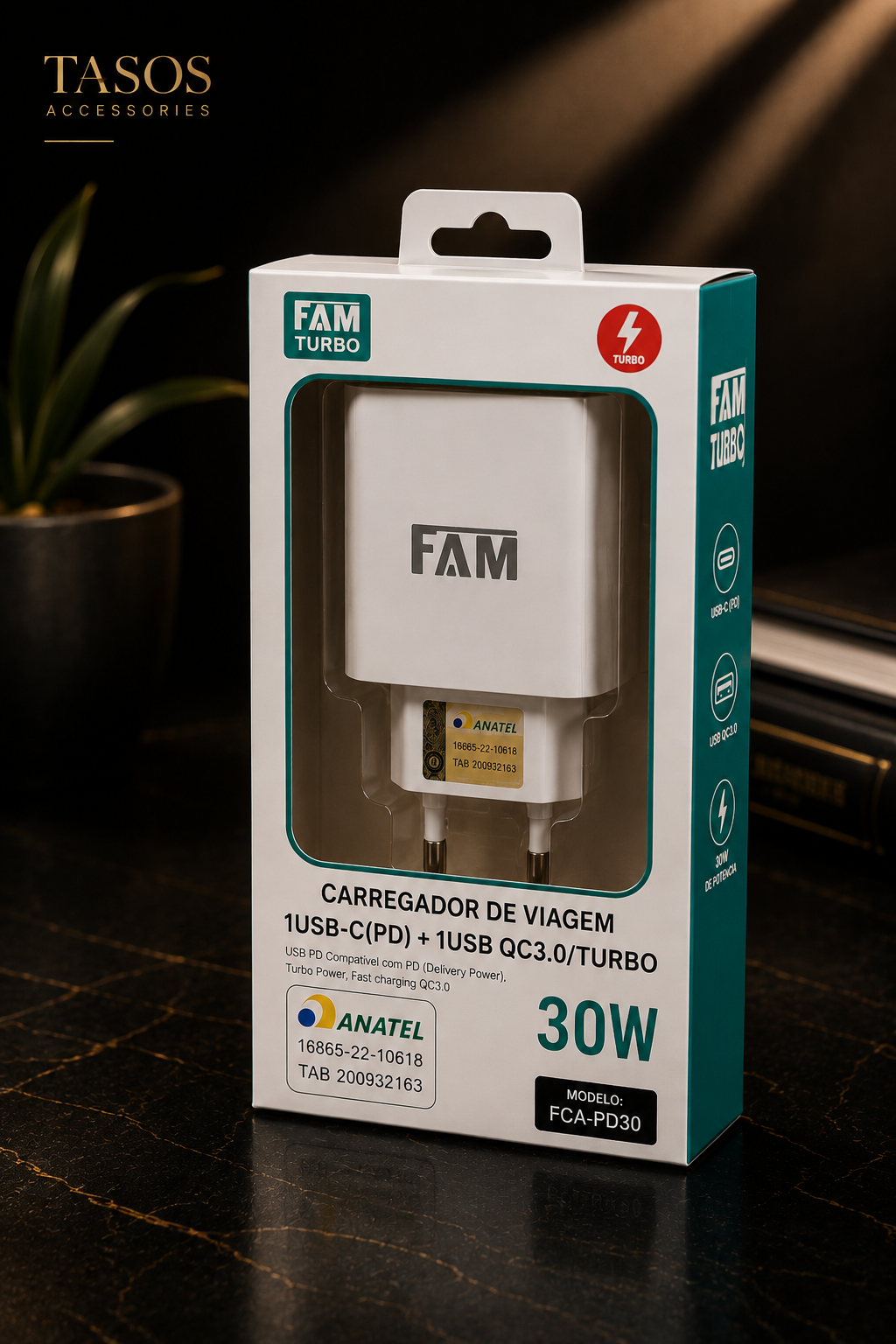 Fonte Turbo 30W USB-C + USB