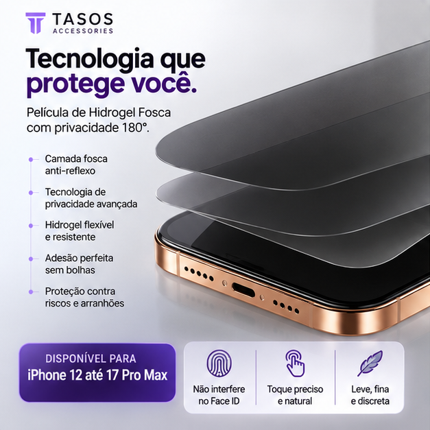 Película de Privacidade fosca em Hidrogel