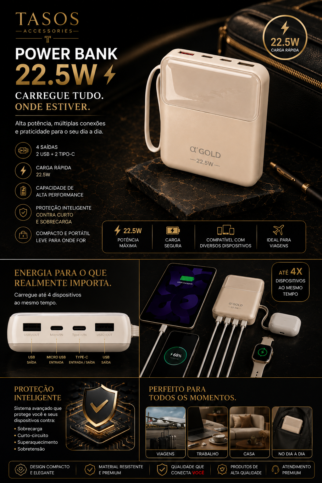 Power Bank αGOLD 22.5W