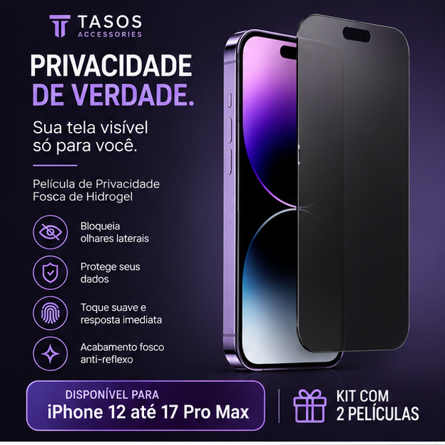 Película de Privacidade fosca em Hidrogel