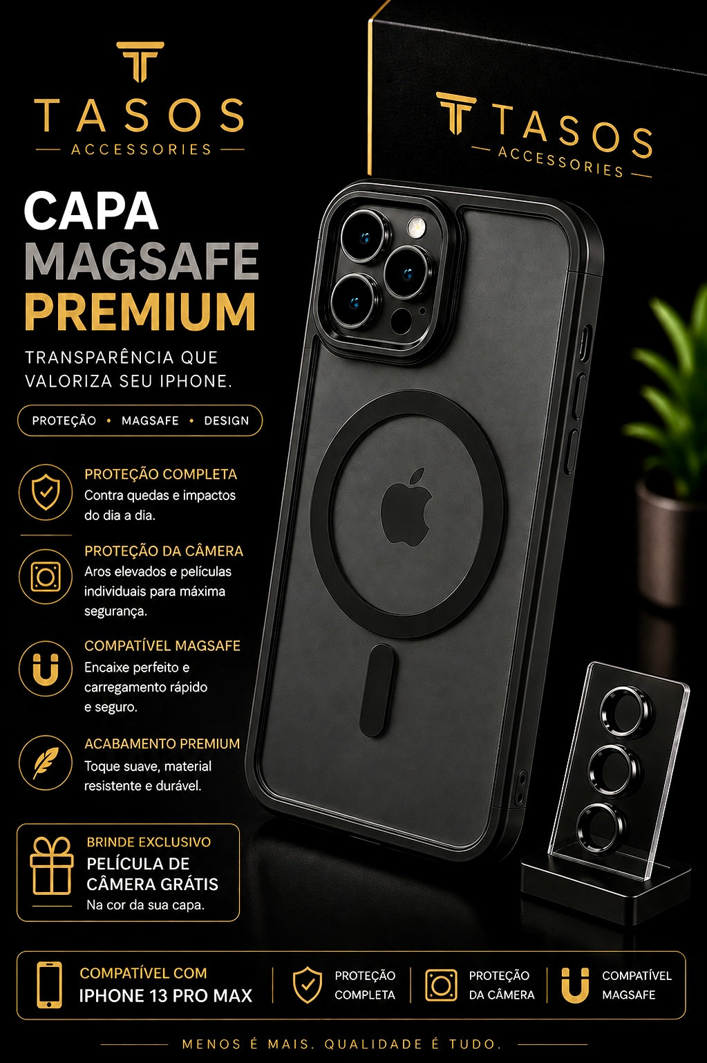 Case MagSafe Premium iPhone 13 Pro Max cores variadas