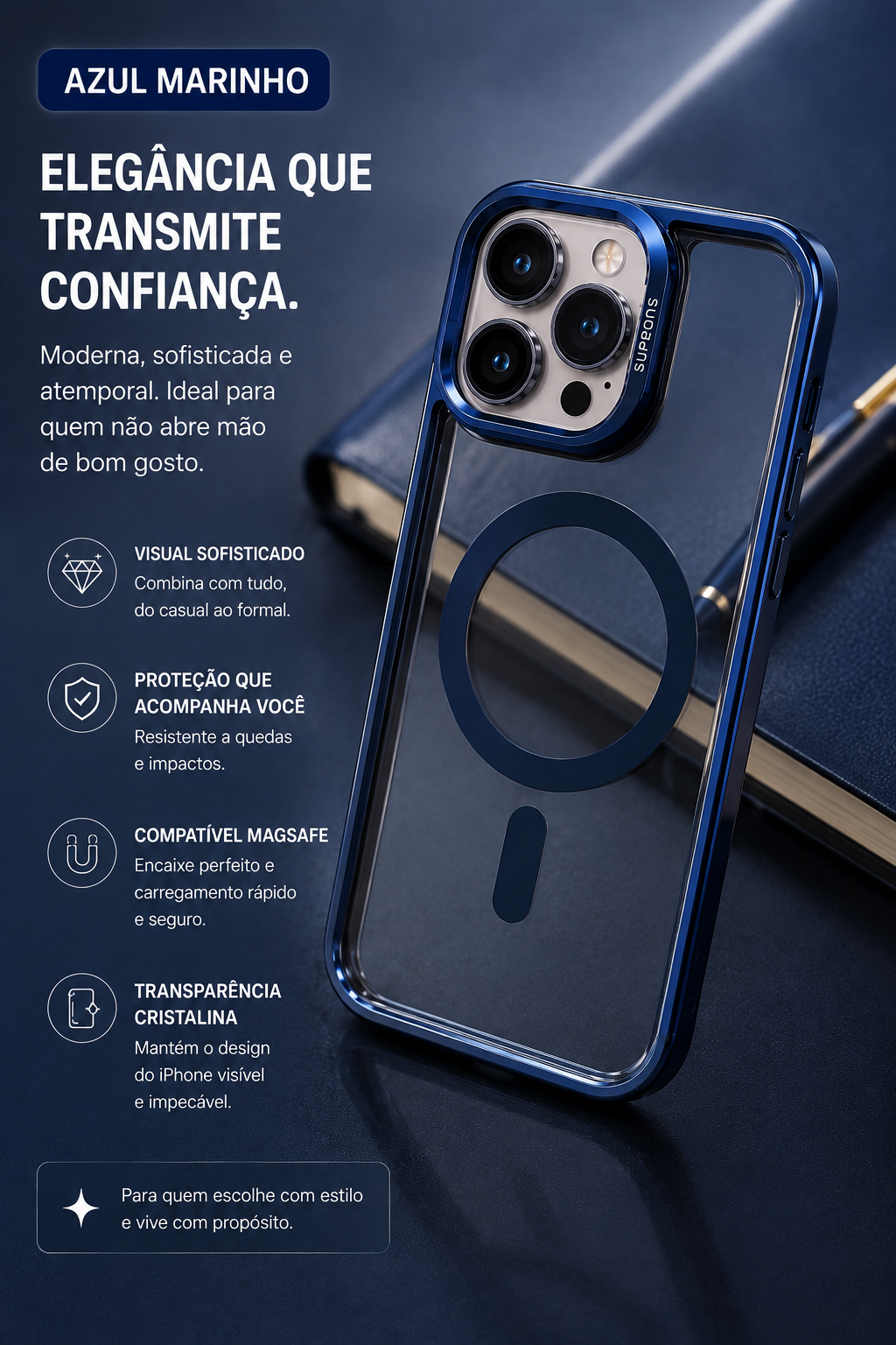 Case MagSafe Premium iPhone 13 Pro Max cores variadas