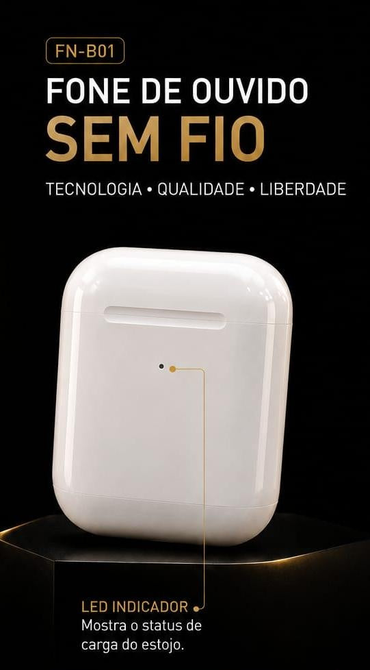 Fone de Ouvido Bluetooth FN-B01 GOLD PLUS