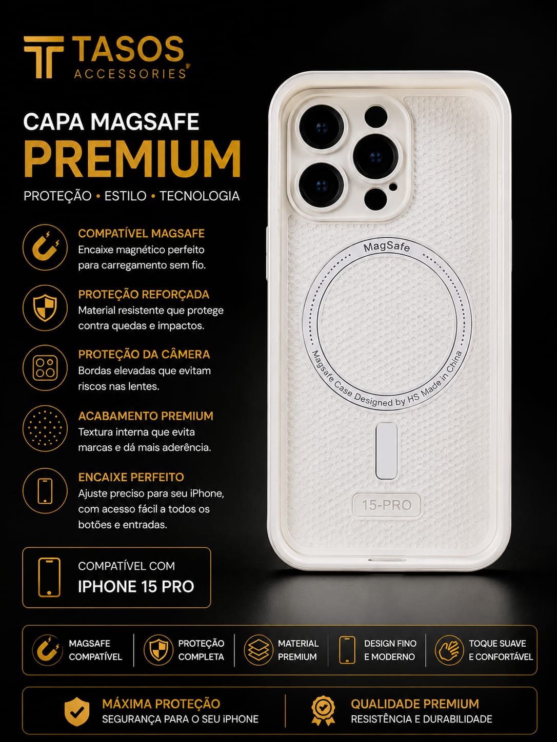 Capa Premium para iPhone 15 Pro