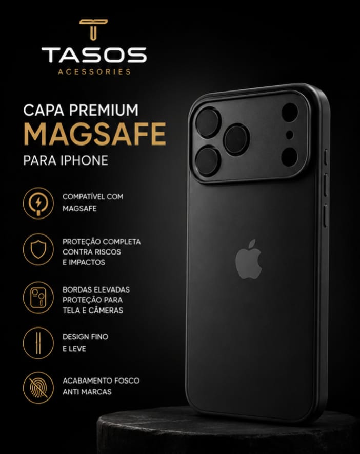 Capa Premium vidro Temperado+MagSafe 17ProMax