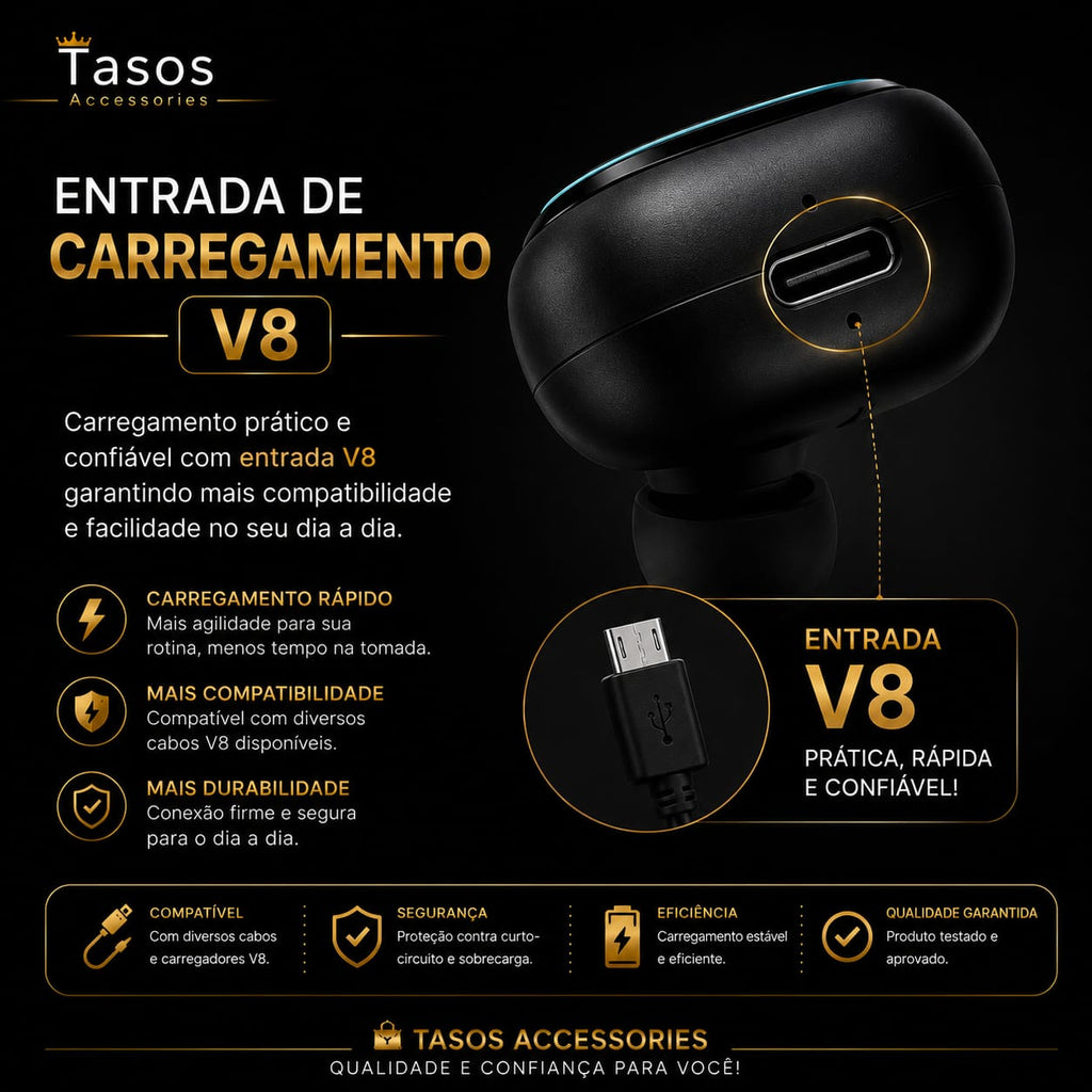 Fone de ouvido A ´Gold FN-B05 via bluetooth