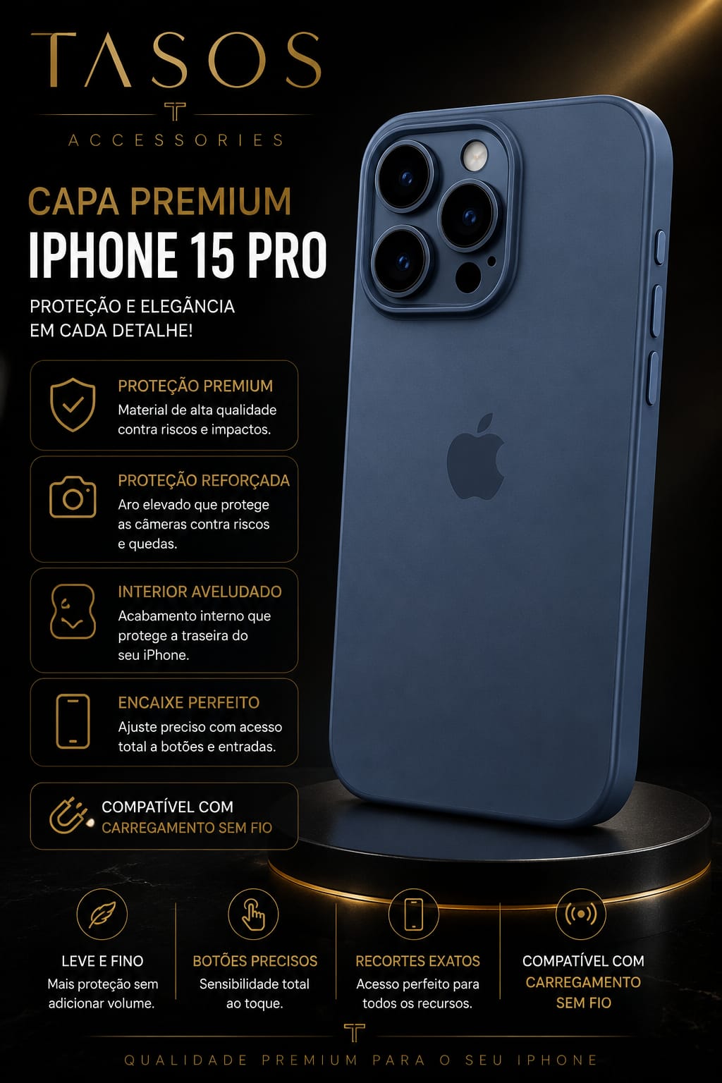 Capa Premium para iPhone 15 Pro