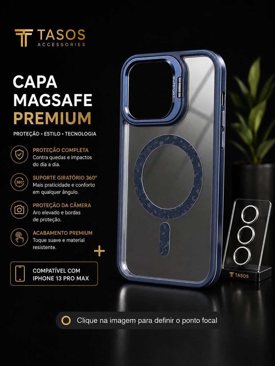 Case MagSafe Premium iPhone 13 Pro Max cores variadas