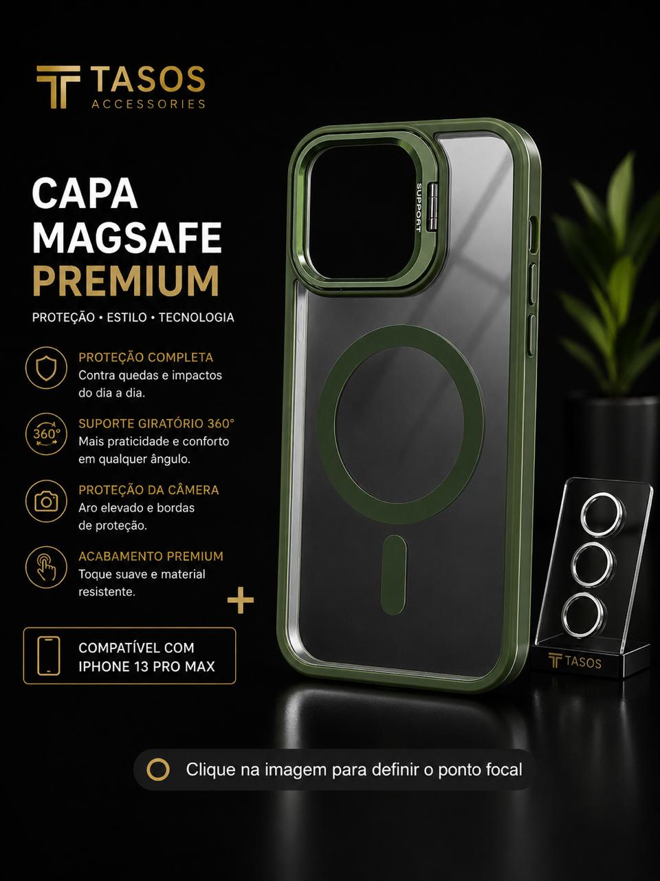 Case MagSafe Premium iPhone 13 Pro Max cores variadas